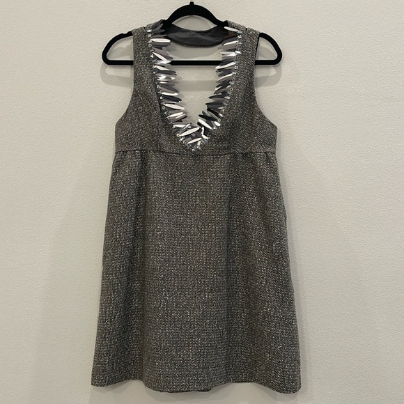 Anna Sui Dresses & Skirts - Anna Sui 20th Anniversary Collection Halter Gray Dress w/pockets, Size M